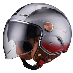 Beon-Vintage Open Face Motorradhelm, Doppelobjektiv, Retro-Motorradhelme, B122 8 Hauptverkaufs -Vintage -Helm - №6