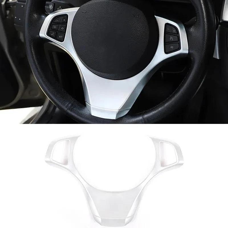 

For BMW X3 E83 2006 2007 2008 2009 Chrome/Carbon Fiber Car Interior Steering Wheel Frame Cover Trim Sticker