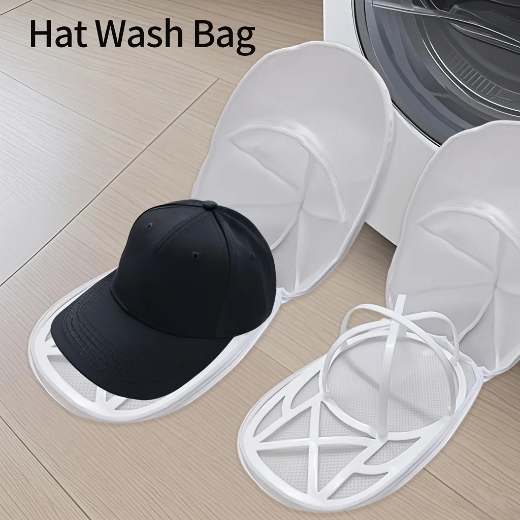 Cap Washing Cage For Machines Hat Washer Cage Cleaning Baseball Cap Washer With Protection Rack Wash Hats Cage Storage Mesh Bag