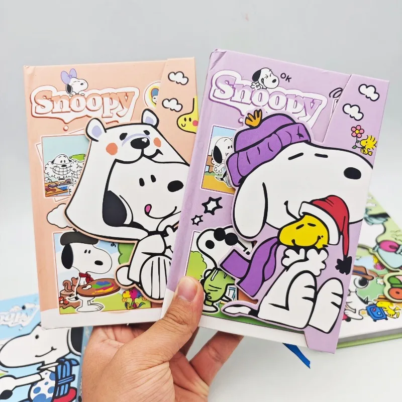 Carnet A5 Snoopy Anime : Bloc-notes à pages colorées, design esthétique, style Ins, dessin animé mignon, créatif, exquis, journal intime – Vente en gros