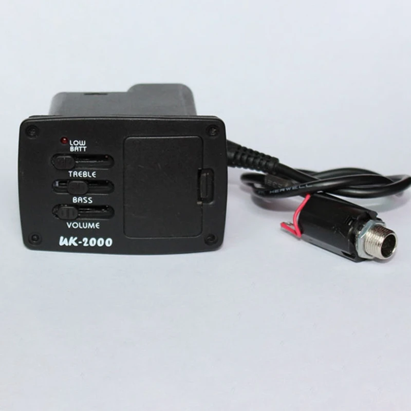 Pastillas UK-2000 Ukelele Mini pastilla de guitarra 2 bandas UK2000 EQ sistema ecualizador para ukelele Guitarra-VVBC