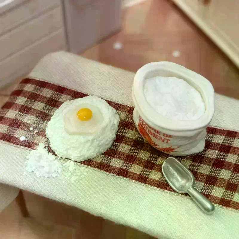 1 セットかわいいミニチュアドールハウスミニ小麦粉袋キットモデルプレイキッチン食品人形アクセサリーおもちゃ家の装飾