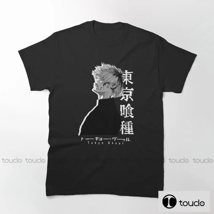 Kaneki Ken White Ver Black Men'S T-Shirt Printed T-Shirt Pure Cotton Men Top Tee Print T Shirt O-Neck Short Unisex men tshirt