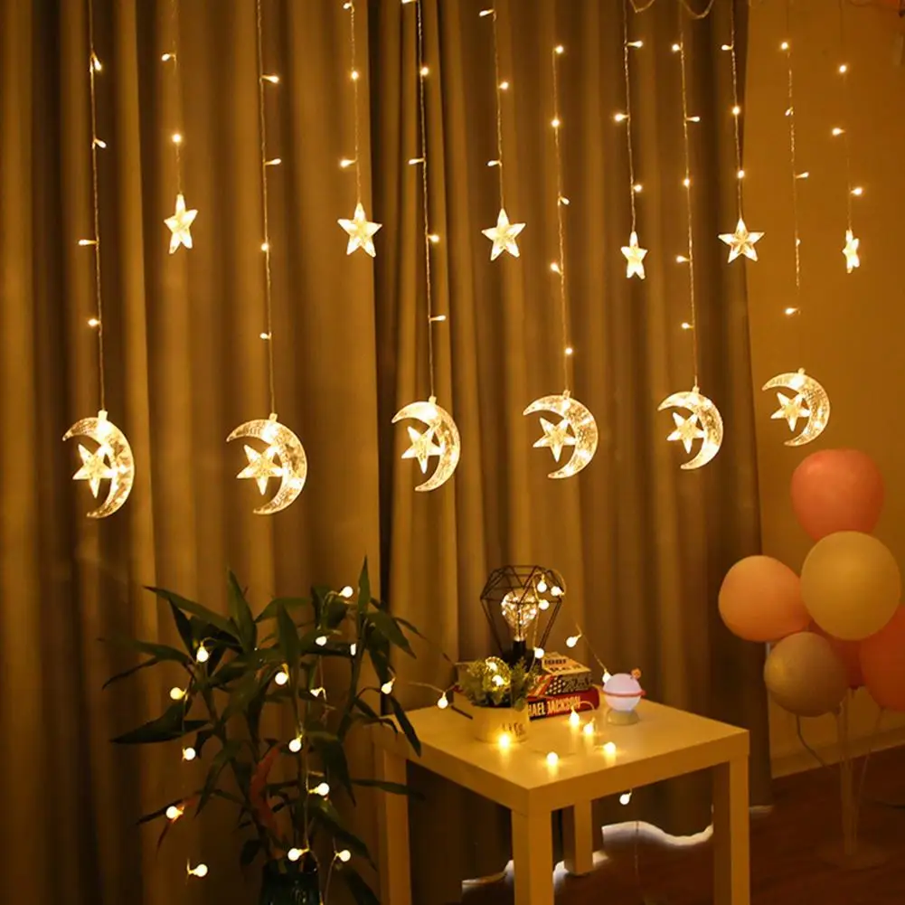 1Pc Led Light Romantic Usb Curtain String Lights Usb Powered Led Curtain Lights Indoor Outdoor Decoration Fairy Lights for Home