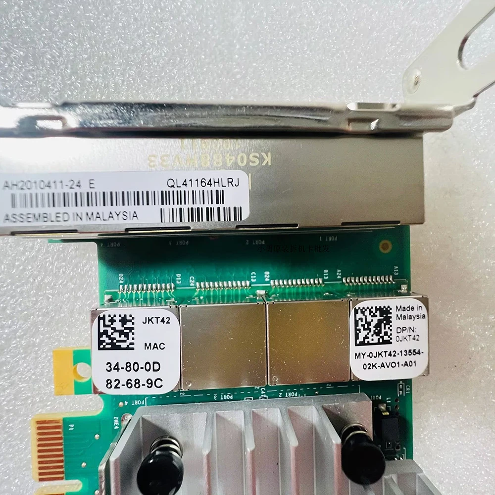 For DELL Four-port Ten Gigabit Electrical port Network Card 0JKT42 QL41164HLRJ