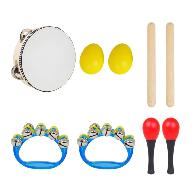 5Pcs Kids Music Toy Musical Percussion Drum Sets Early Development Learning