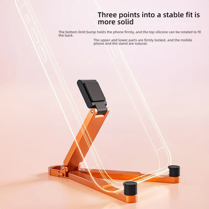 Schlüsselanhänger-Telefonhalter aus Aluminiumlegierung, leicht und einfach zu transportieren, für iPhone, Samsung, Google, iPad, Desktop-Halter, faltbarer Ständer
