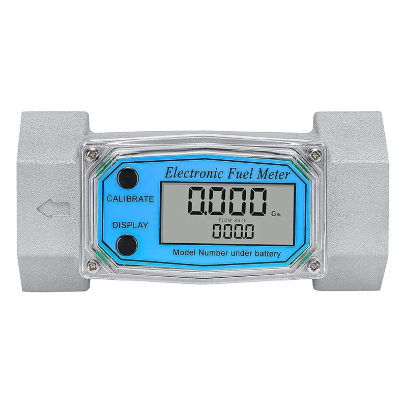 

Digital Turbine Flow Meter Digital LCD Display Gas Oil Fuel Flowmeter for Measure Die sel Kerosene Gasoline 10.6-74 GPM