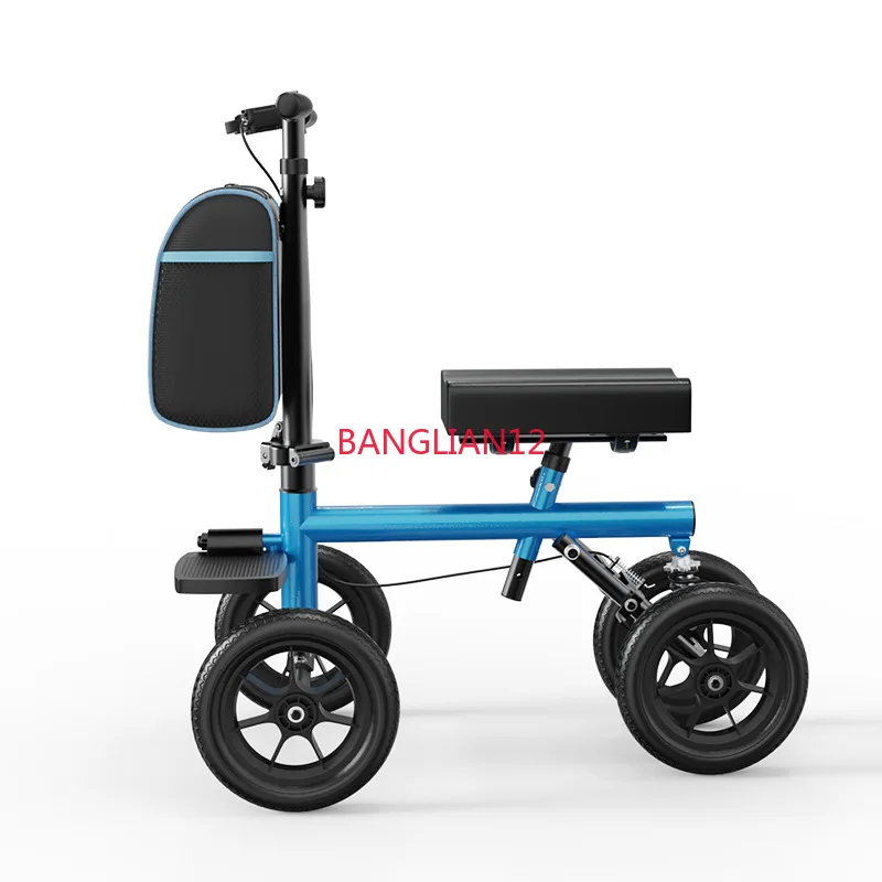 

10-дюймовый амортизирующий наколенник для сидения и штока со складными ножными педалями для помощи при травмам колен на одной ноге