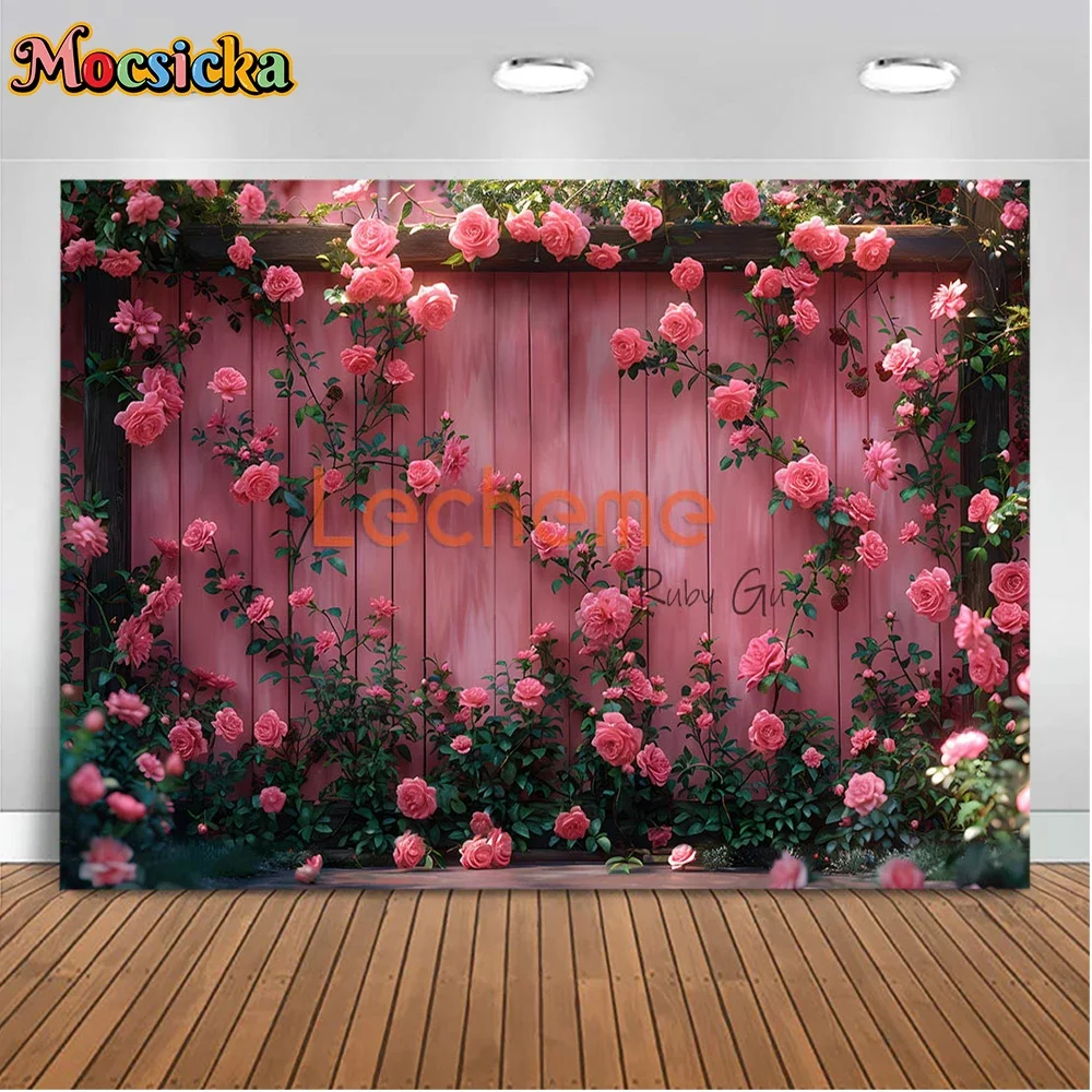 Mochisca 14 فبراير عيد الحب صور خلفيات البتلة جدار مسار رومانسي عطلة الكبار صورة صور الخلفيات الاستوديو