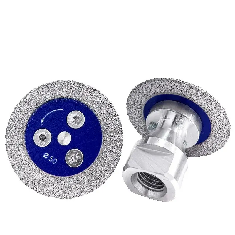 Disco de Corte Diamantado de 50mm com Rosca para Pedras, Granito, Arenito, Concreto, Gravação e Retificação