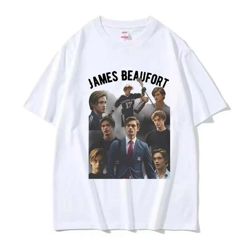 2026 Summe Maxton Hall James Beaufort Graphic Print T Shirt Men Fashion Retro Short Sleeve 100% Pure Cotton Printed T-shirt