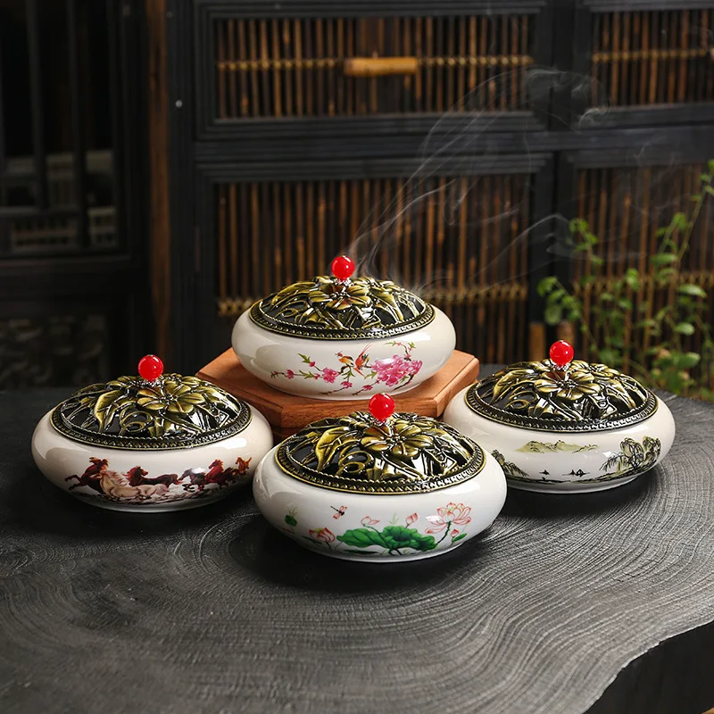 Ceramic Indoor Incense Burner Incense Burner Incense Burner Large Mosquito Incense Burner Incense Stick Home Health Ornaments