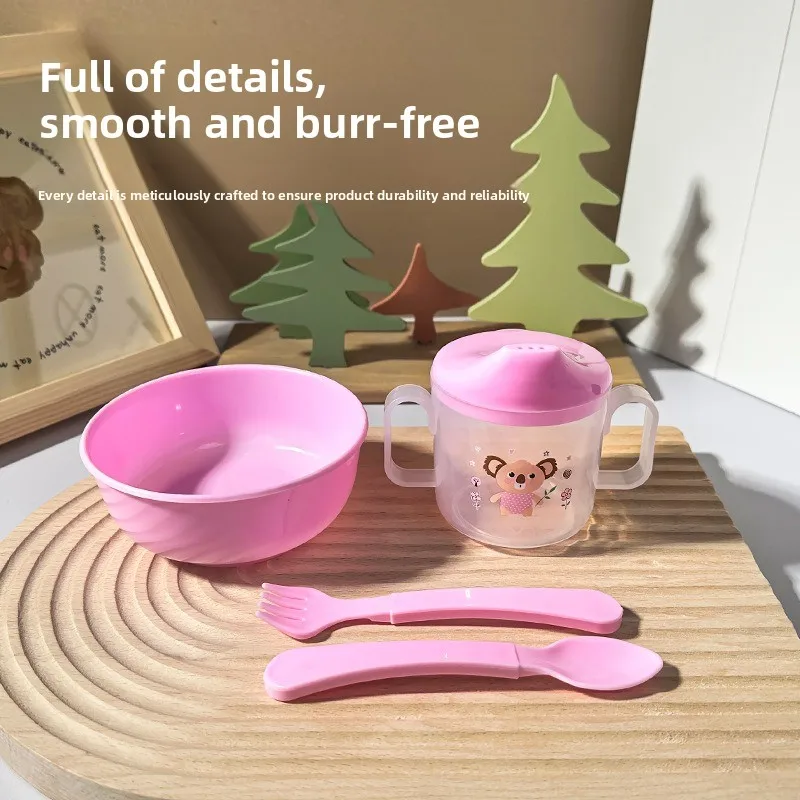 Ensemble d'ustensiles d'alimentation et d'alimentation pour bébés, ensemble d'ustensiles pour nourrissons et jeunes enfants, fournitures pour mères et bébés, 4 pièces