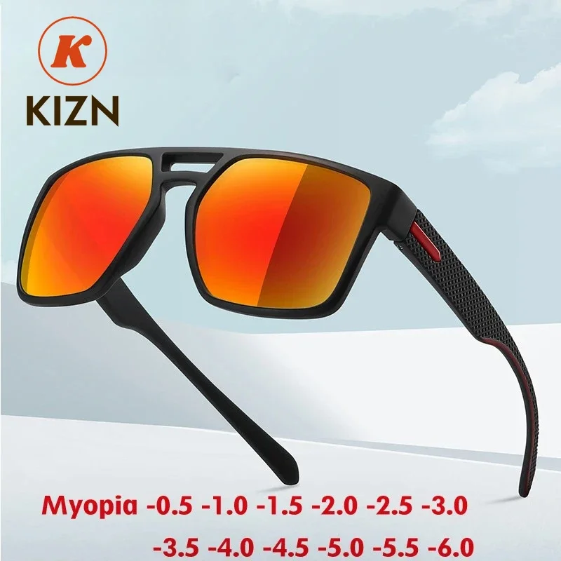 

Солнцезащитные очки KIZN Square для коррекции близорукости, поляризационные, модные, для вождения, с возможностью индивидуальной рецептурной коррекции, UV400, от -0.50 до -6.0