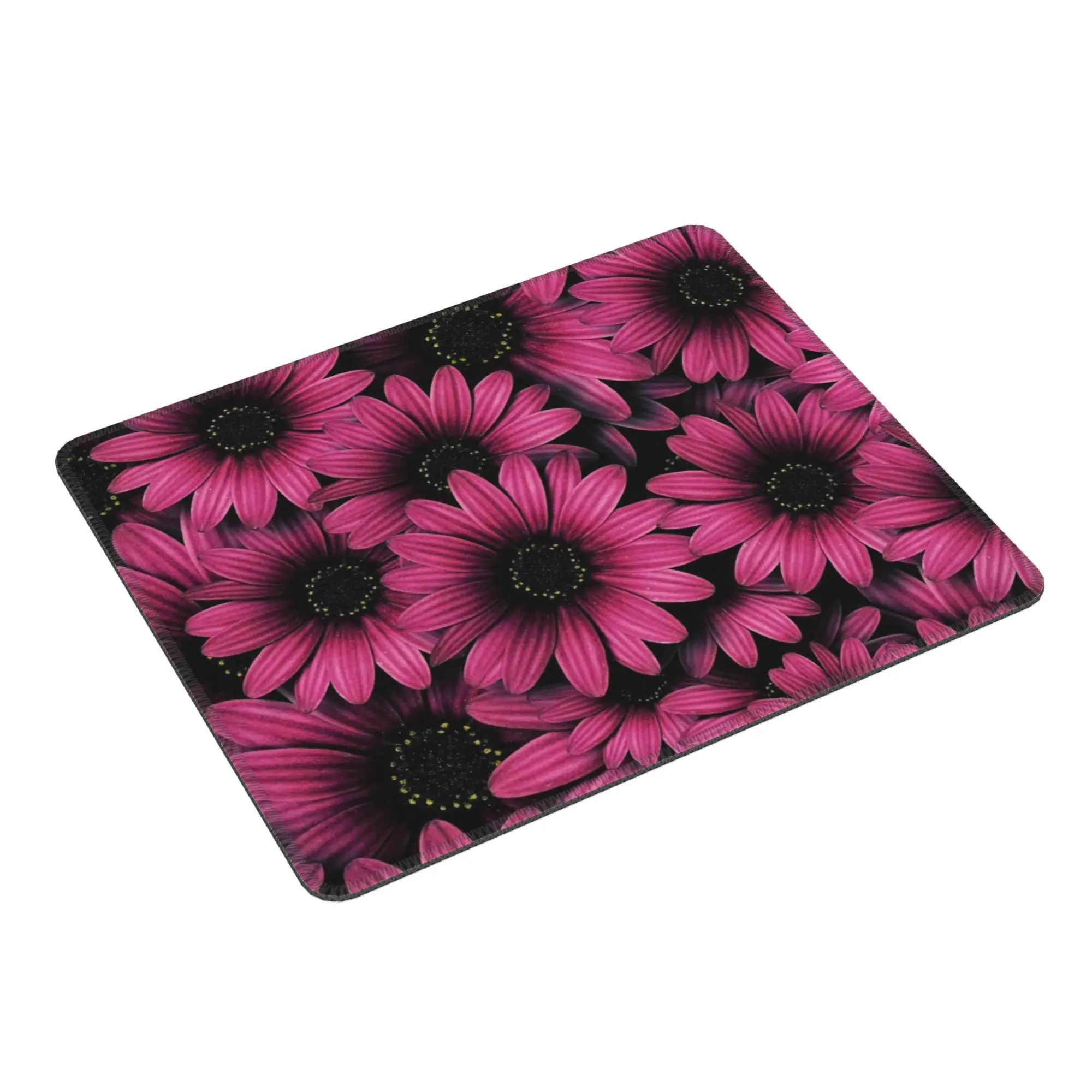 Pink Daisy Floral Pattern Mouse Pad Computer Keyboard Mouse Mat Gaming PC Laptop Desk Mat Office Table Mats