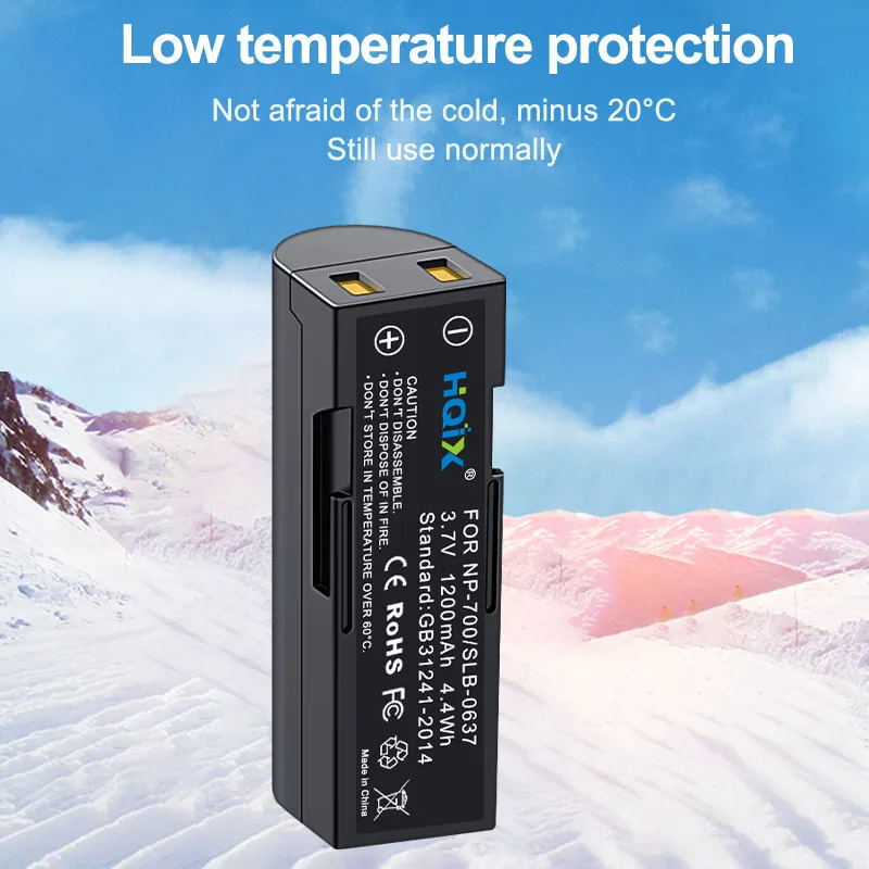 HQIX for Minolta  DG-X50-R DG-X50-K DG-X50-S DiMAGE X60 X50 Camera NP-700 USB Charger Battery