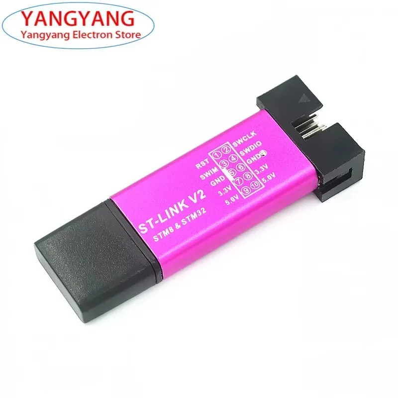 جديد ST LINK Stlink ST-Link V2 Mini STM8 STM32 محاكي تنزيل مبرمج البرمجة مع غطاء دوبونت كابل V2 تنزيل