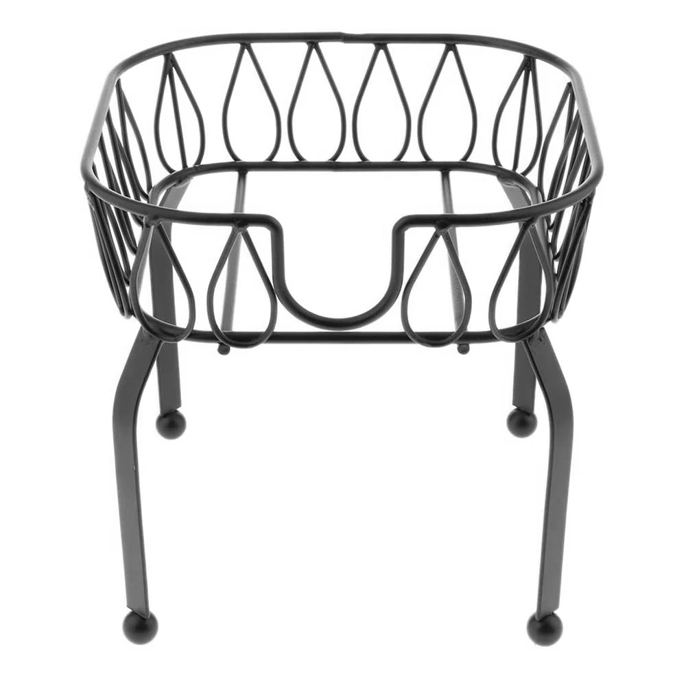 ABFW Metal Iron Drink Dispenser Stand Basket Party Juice Tea Bucket Holder Stand for Pub Bar Cafe Juice Tea Wine Beer S