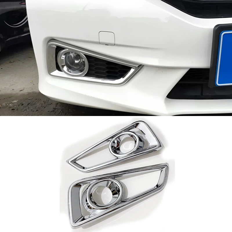Dla Honda City Sedan 2014 2015 2016 ABS Chrome naklejki samochodowe przednia mgła abażur dekoracji pokrywa wykończenia stylizacji akcesoria 2 sztuk