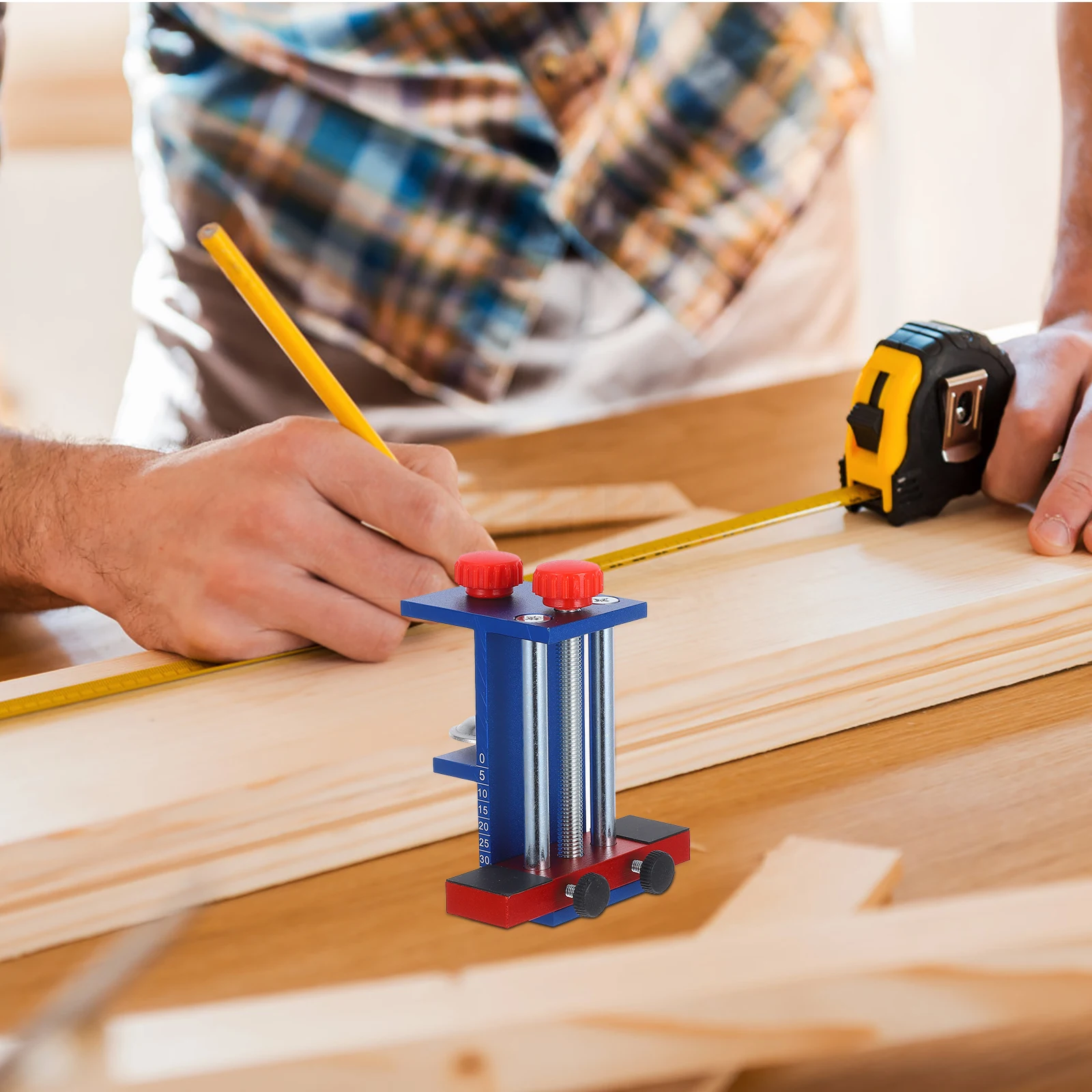 

Multifunctional Cabinet Door Installation Tool Barn Hardware Kit Installer Positioner Jig Blue Aluminum