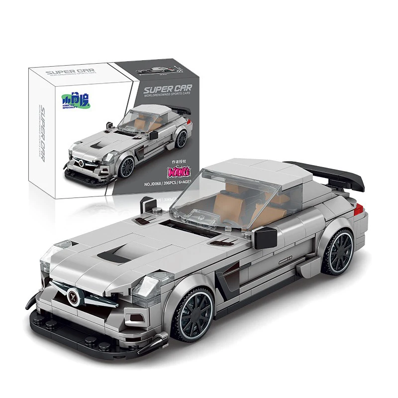 MOC سباق سرعة سيارة اللبنات مجموعة سباق السيارات الخارقة لتقوم بها بنفسك نموذج سيارة الطوب الإبداعية طفل لعبة تعليمية هدية JD063-JD075 #5