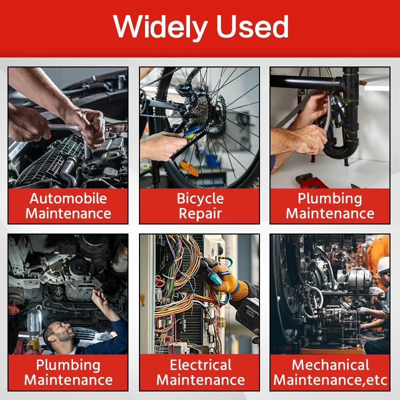 Professionele haaksleutel, antislip handvat, halvemaanvormige universele haaksleutel, koolstofstaal, voor ronde moer C-type en watermeterdeksels, autoreparatiegereedschap