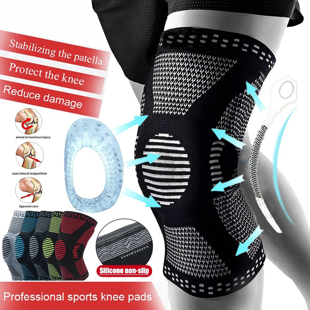 1Pc Professional Knee Compression Sleeves Joint Pain Relief Meniscus Brace Sports Support Pads for Running Basketball Women Men