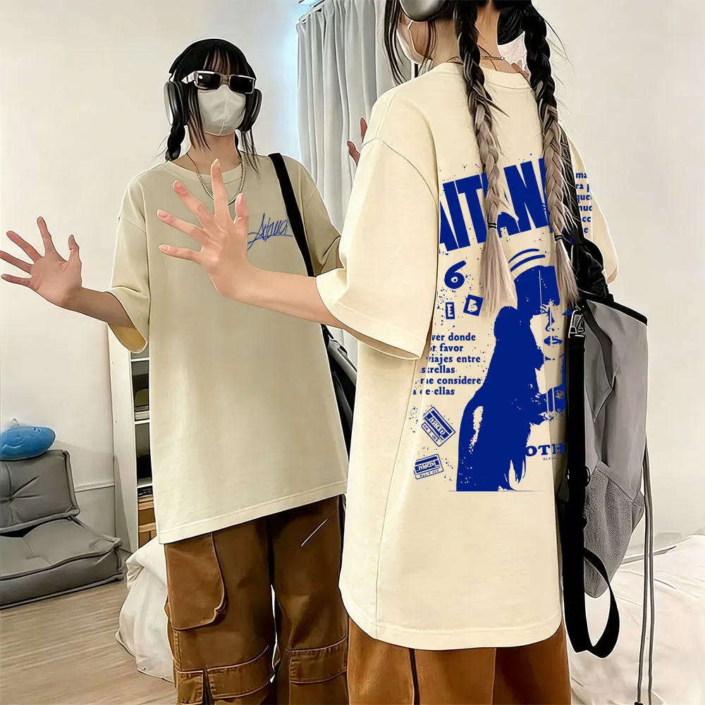 

Washed Vintage Aitana Face Graphic T Shirt Fans Gift CUARTO AZUL World Tour 2026 Merch T-shirt Men Women Fashion Casual T-shirts