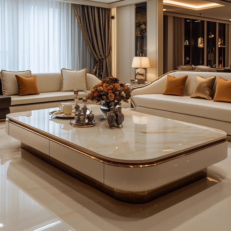 

Современный роскошный журнальный столик, ножки, металлический органайзер, прямоугольные журнальные столики для книг, аутентичная мебель для салона Nordic Mesa Centro