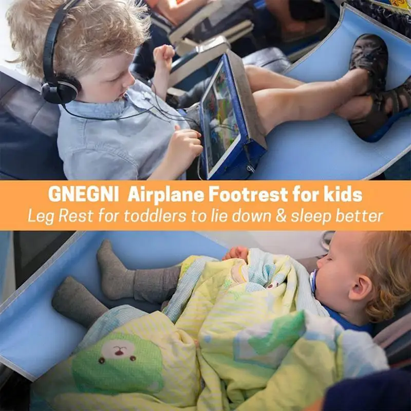 Extensor de asiento de avión, reposapiés de viaje para vuelos de avión, hamaca portátil, cama para niños, extensor de asiento de avión