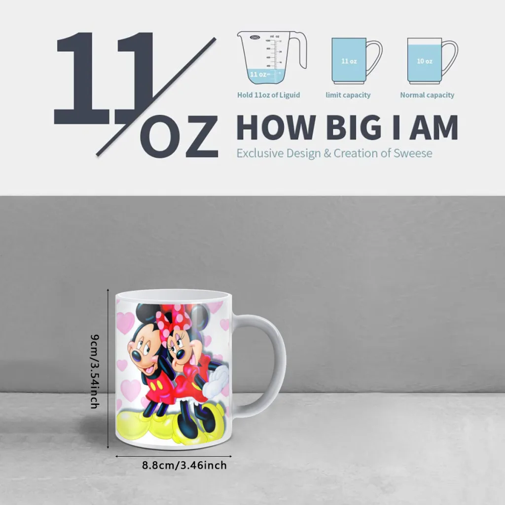 Mickey Mouse Tea Coffee Mugs  Thermal Color-changing Cups 11OZ Ceramic Milk Cup Birthday gift