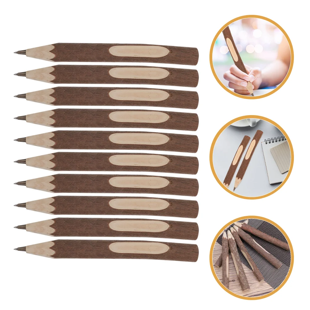 10 Pcs Biodegradable Pencil Tree Bark Pencils Mini Wood Woodland Baby Shower Decorations