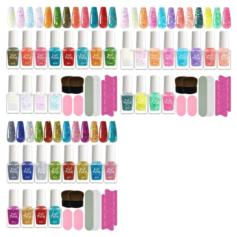 Juego esmalte uñas gel UV calidad salón E1YE, 12 colores, diseños salón manicura