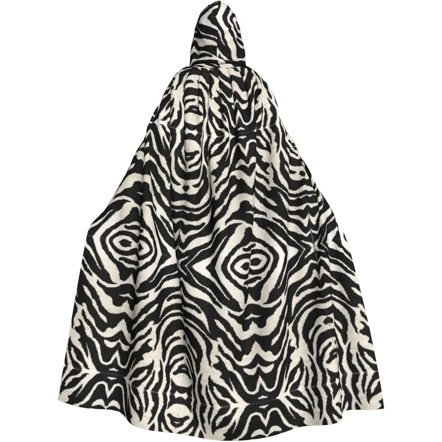 Zebra Animal print Adult Hooded Cape Carnival Festival Cape Cosplay Robe Costume party Gothic Carnival