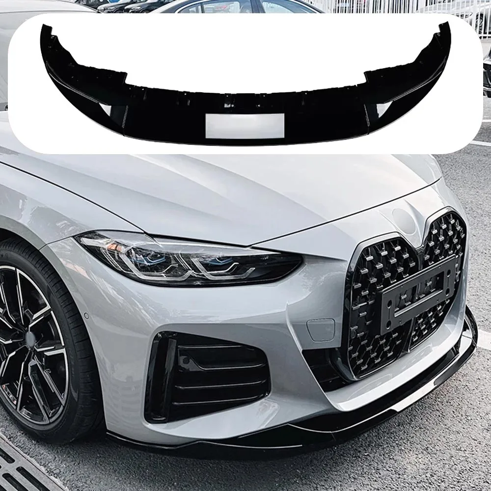 

For BMW 2020+ 4 Series 425i 430i G22 G23 MP Front Bumper Spoiler Lip Carbon Fiber Look/Gloss Black Lower Air Dam Protector