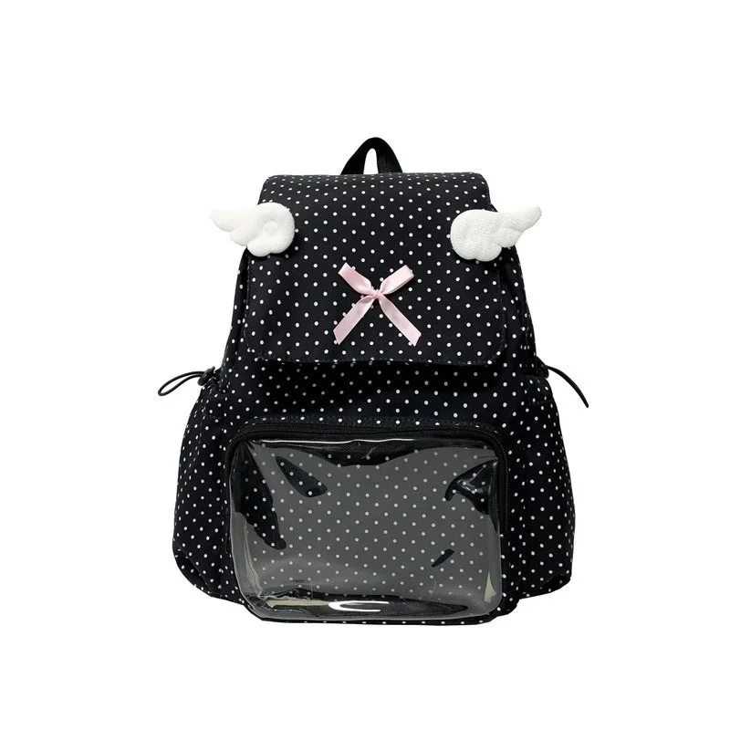 

Wings Wave Point Backpacks Y2K Day Cute Backpacks Student Backpack Girl Student Backpacks Itabag Girl Large Appetite Itabag New