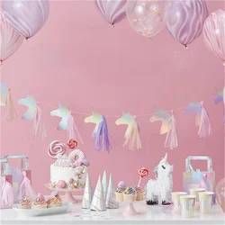 Unicorn Birthday Party Decoration Banner Personality Unicorn Tassel Banner Unicorn Theme Birthday Party Decoration