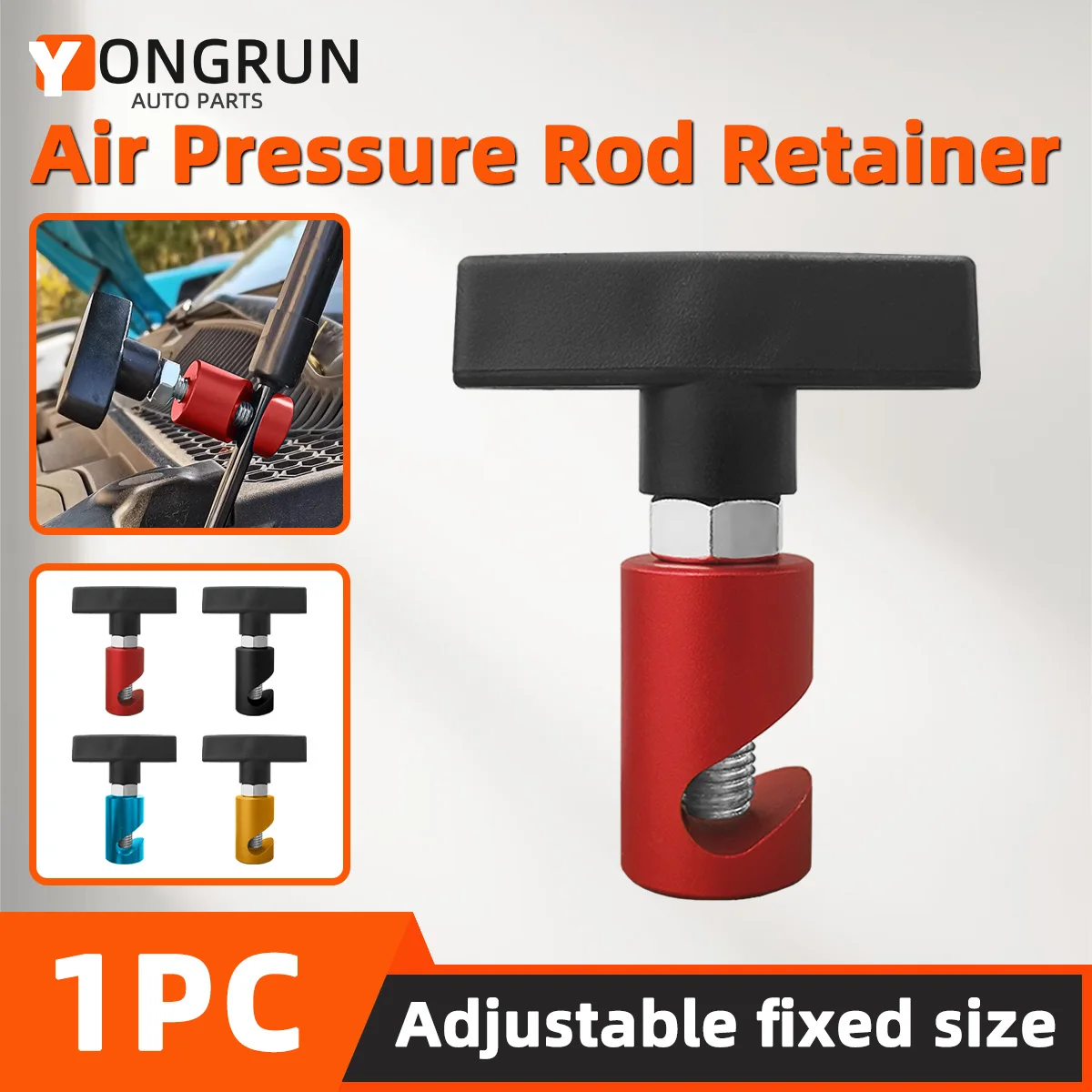 YONGRUN Car Lift Support Clip Car Engine Hood Fixing Bracket Multifunctional Aluminum Alloy Engine Hood Lifting Support Fixture