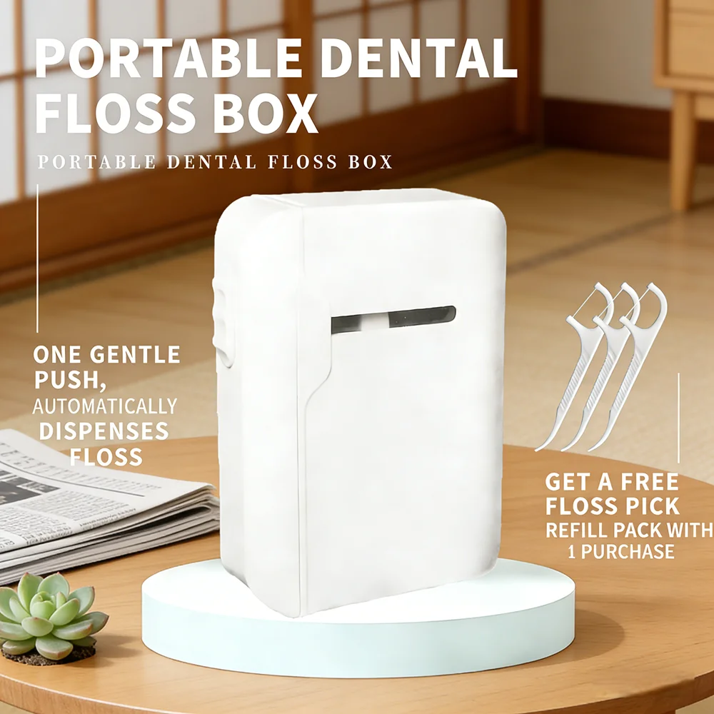 

Портативный автоматический диспенсер для зубной нити с 80 одноразовыми зубочистками-нитями, набор для ухода за полостью рта для дома и путешествий