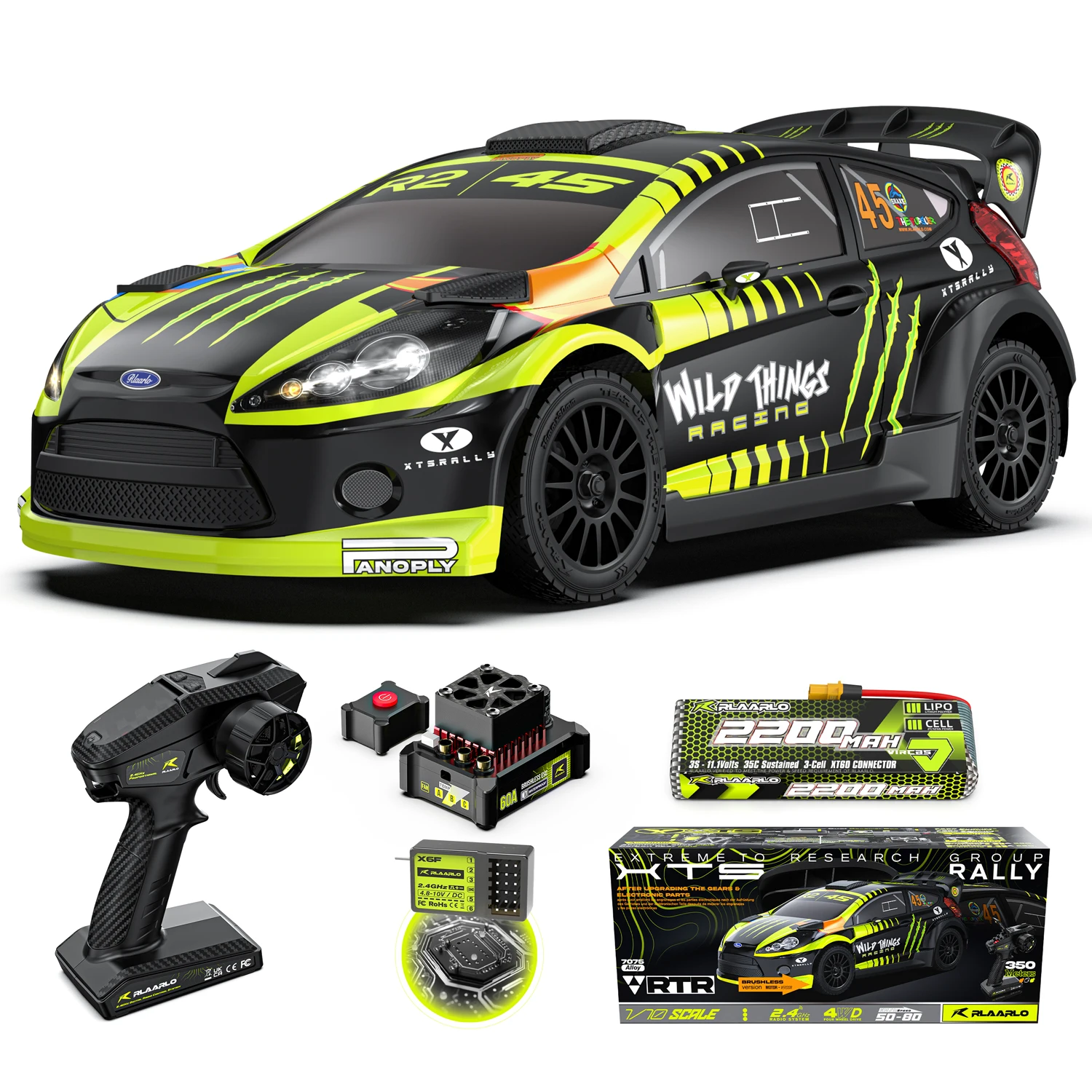 1/10 Brushless RC Cars Rally Car 4WD Professional Competition-Grade High-Speed Electric Remote Control Car Model