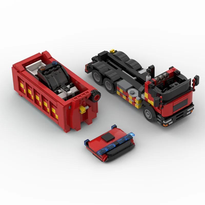Fire Fighting Model Moc Building Blocks London Fire Brigade Model Technology Bricks DIY Assembly Construstion Toys Holiday Gift