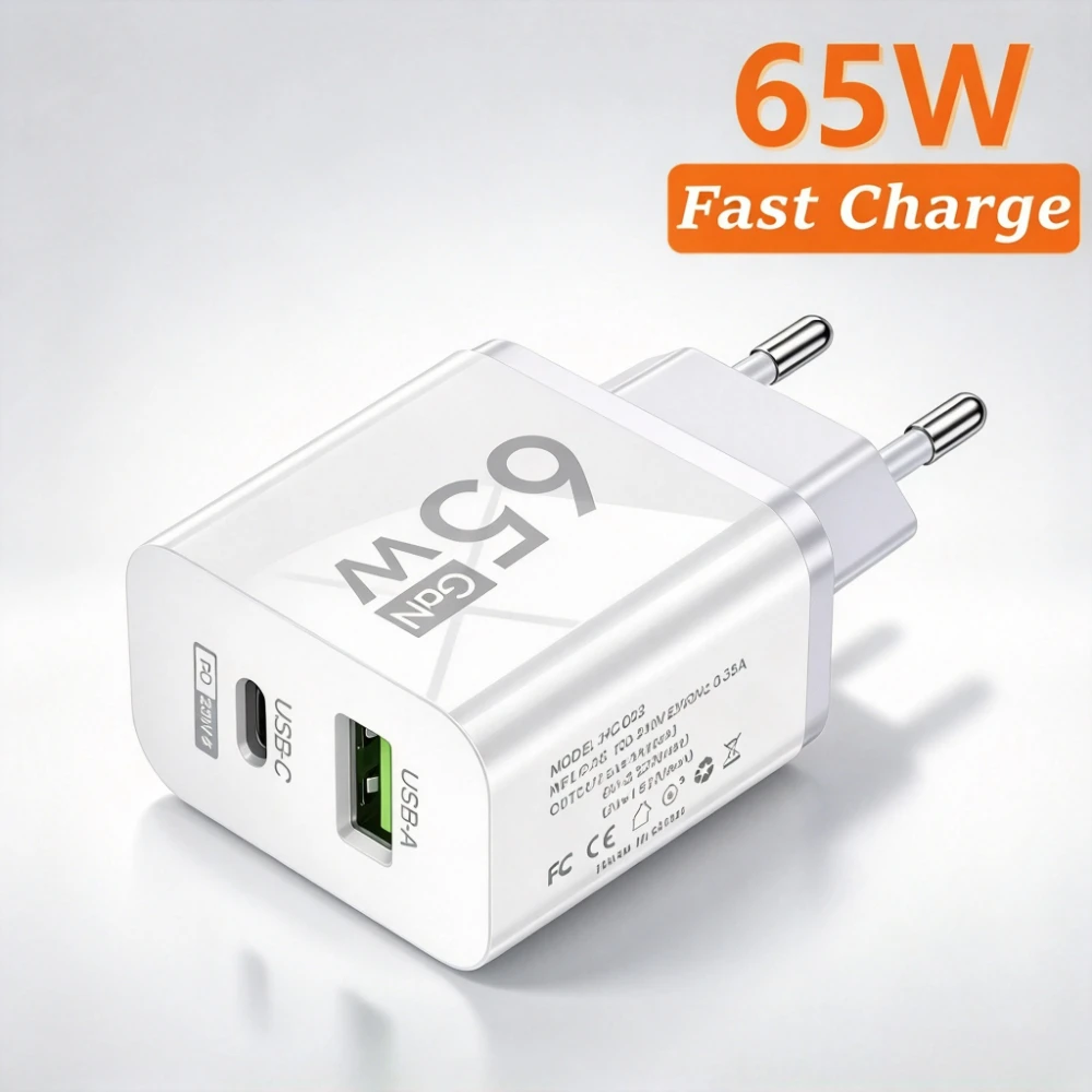 Samsung 65W 2 Ports USB GaN Charger Type C Fast Charging Travel Charger USB QC3.0 Mobile Phone Power Adapter For Samsung Huawei Xiaomi - Aliexpress Deal