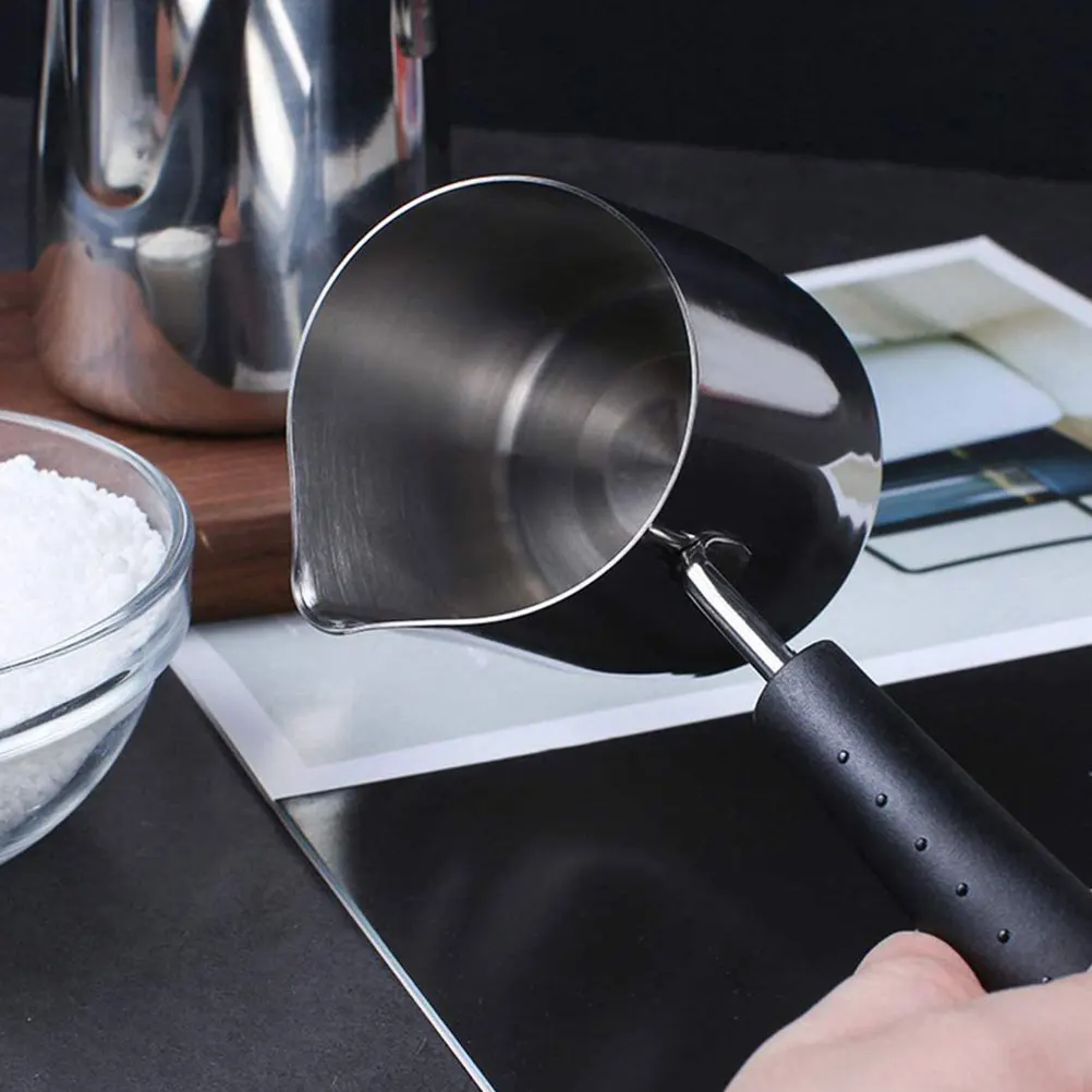 

2Pcs Stainless Steel Supplementary Food Pot Small Milk Warmer Chocolate Melting Butter Warming Baby Portable Lightweight