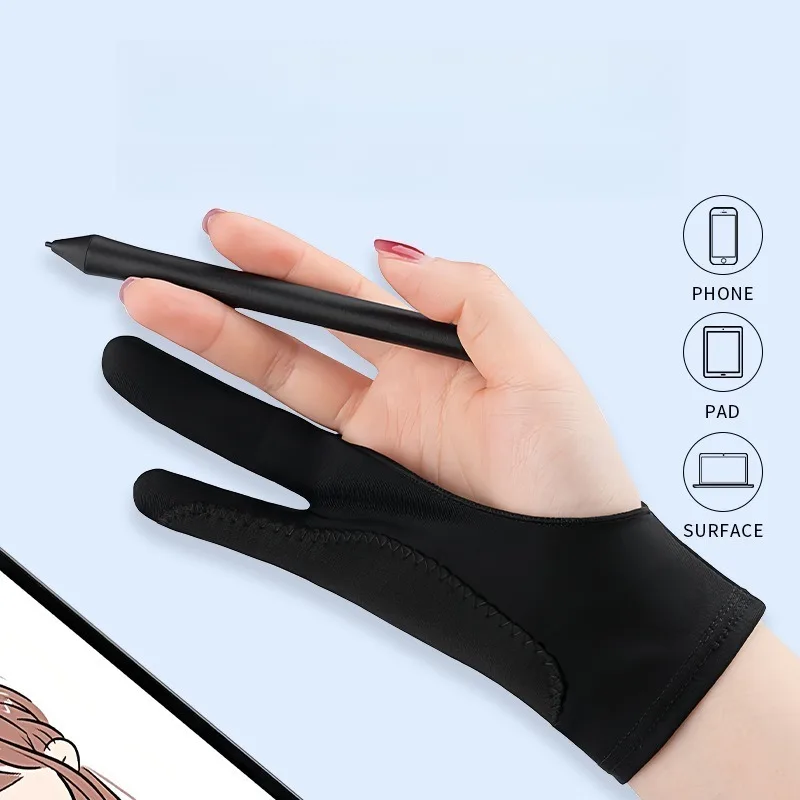 

Anti-dirty Painting Gloves Tablet Stylus Two-finger Breathable Sweat-proof Anti-mis-touch Gloves