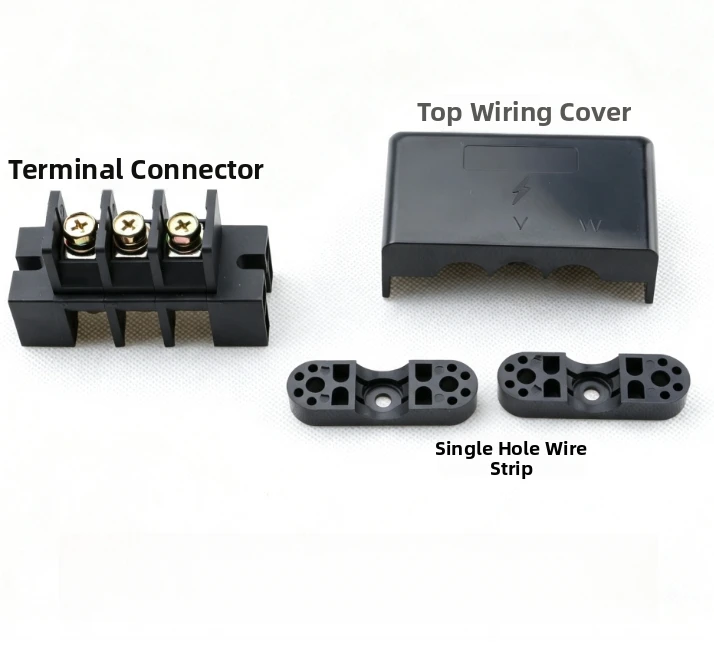 Terminal Block Power Cord For Welding Machine 3-Phase Input Wiring Connector With Brass Screws Flame-Retardant Cover And Crimp