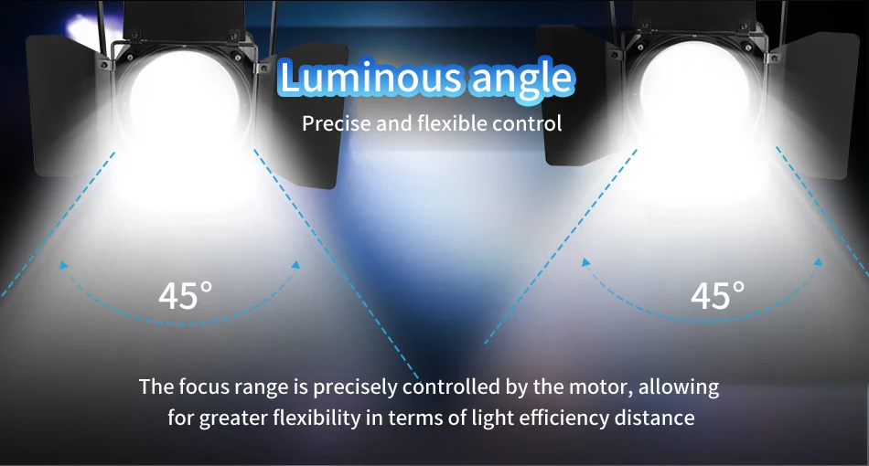 2-4 Stück 300W COB LED Par-Licht mit Barn Doors 2-in-1 Kaltweiß + Warmweiß LED Beam Wash Strobe 6-in-1 RGBWA+UV-Effekt Bühnenbeleuchtung – Detail 2