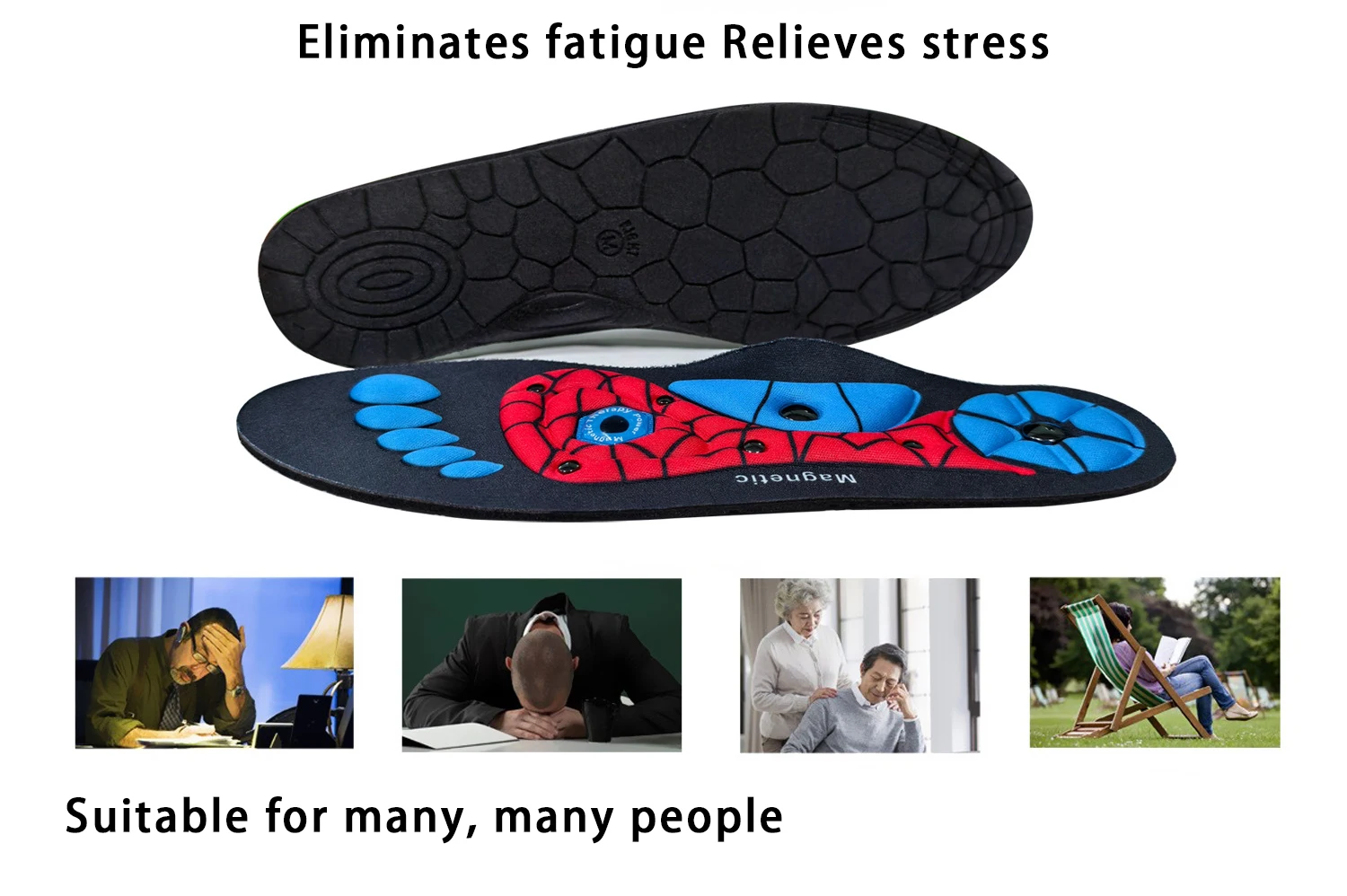 Plantar Akupunkturpunkt Massage Einlegesohlen Männer Frauen Magnetische Therapie Massage Einlegesohle Arch Support Orthopädische Schuh Pads 2 Stücke/4 Stücke – Detail 6