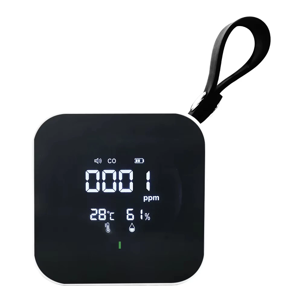

DM1209B Портативный внутренний детектор CO, измеритель температуры и влажности, детекторы газа угарного газа со светодиодным дисплеем, USB-порт для зарядки