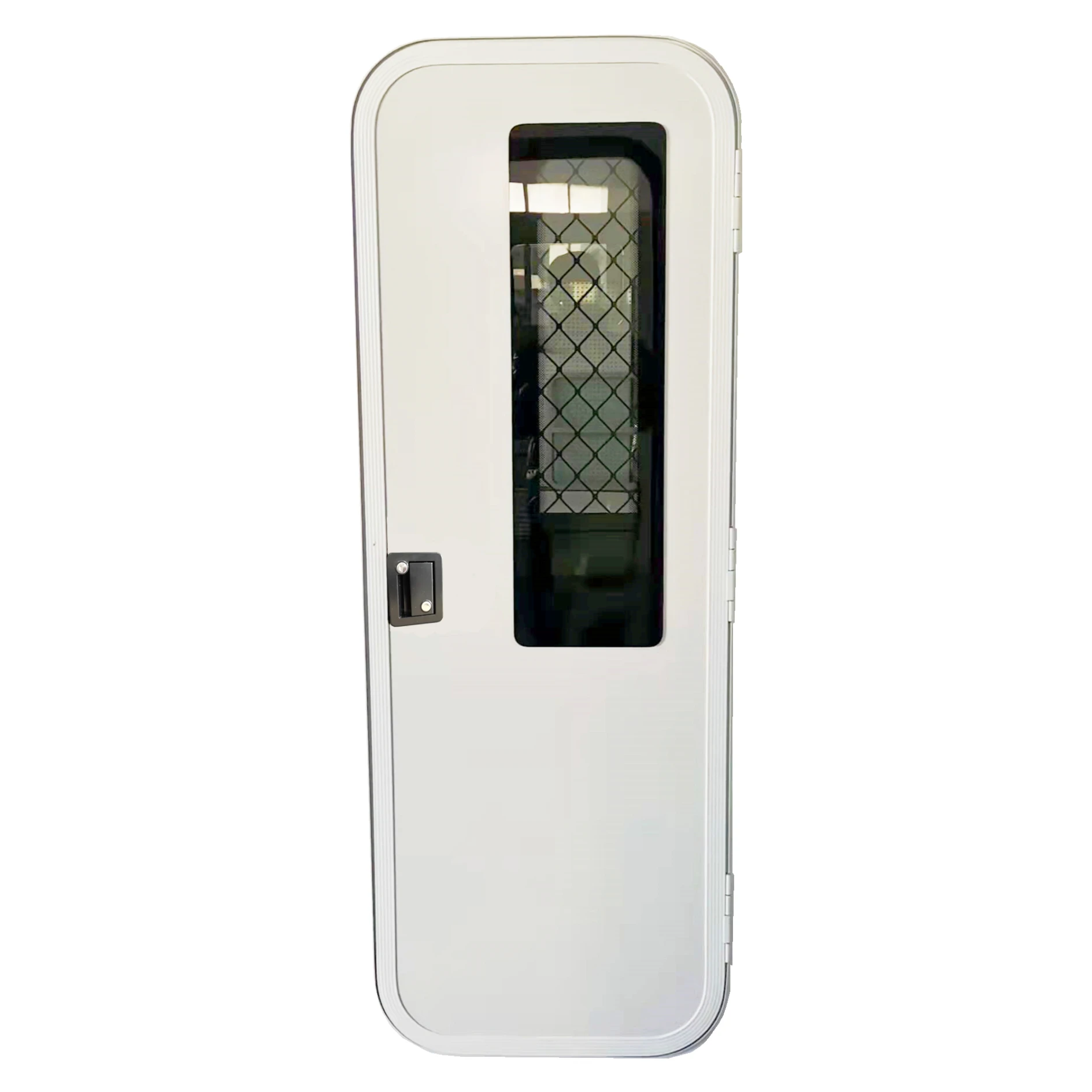 2025 Passenger Side Single Point Lock RV Trailer Motorhome Caravans Door With Screen Door & Tempered Glass